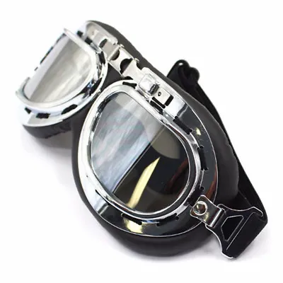 Red Baron Pilot Aviator Flying Goggles Vintage Motorcycle Racer Steam Punk Rxt • $4.90