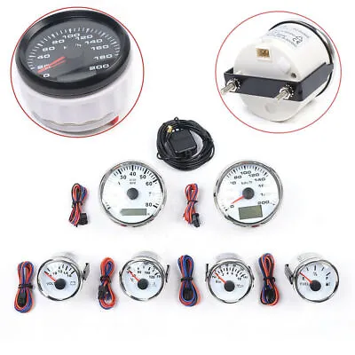 Pro 6 Gauge Kit GPS Speedometer Waterproof For Car Marine Boat Yacht Universal • $128.25