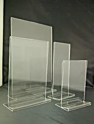 Table Counter Plastic Acrylic Perspex® Holder Display Menu Stand A3 A4 A5 A6 DL  • £5.88