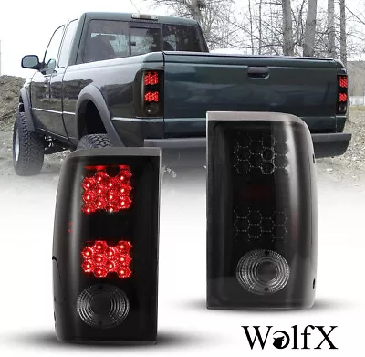 For 2001-2005 Ford Ranger LED Tail Lights Black Smoke Lens Rear Brake Lamps L&R • $79.99