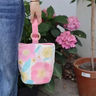 Floral Canvas Handbag Watercolor Painting Mummy Bag  Travel • £6.02