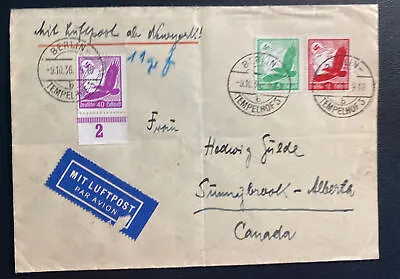 1936 Berlin Germany Airmail Cover To Sunnybrook Canada • $85