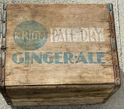 Vintage Krim Pale Dry Ginger Ale Vintage Wood Crate ~ 9.5 X 13  • $13
