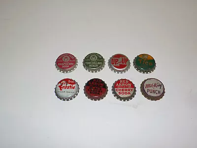 Lot Of 8 VTG Cork Bottle Caps RED ARROW UP & UP TICO MIL KAY FROSTIE CLICQUOT • $9.99