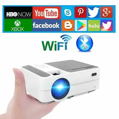 £142.99 • Buy Full HD Smart Projector WiFi Portable Home Theater Movie Game Airplay For IPhone