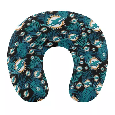 Miami Dolphins Car Print U-shaped Pillow Memory Pillow Travel Neck Pillow • $18.99