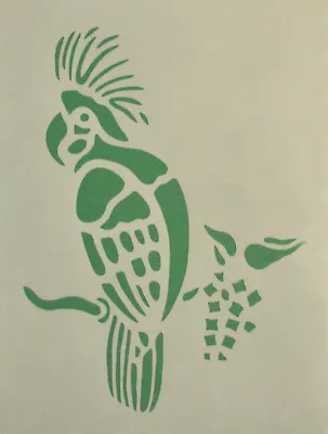 Cockatoo Bird Stencil Card Craft Quilting Airbrush Tattoo -  Free Post • $13.98