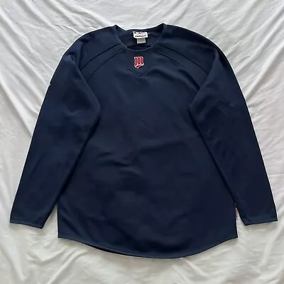 Minnesota Twins MAJESTIC Therma Base Pullover Sweatshirt Size Medium Navy Blue • $20