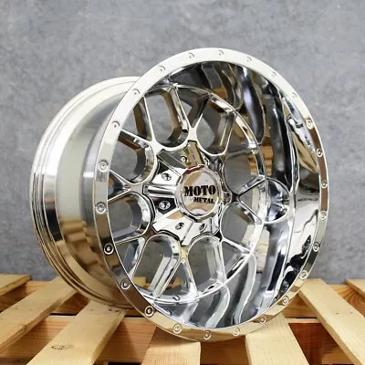 Moto Metal MO986 Siege Chrome 20x12 -44 5x127 5x139.7 Wheel Single Rim • $300