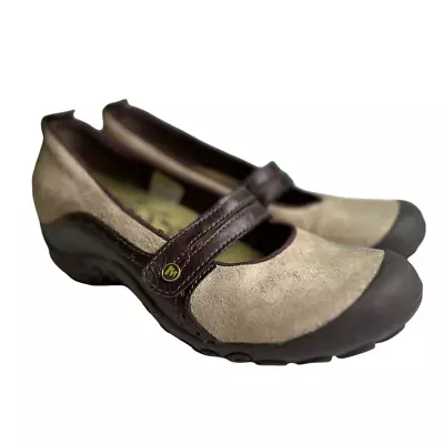 Merrell Plaza Bandeau Dark Taupe Mary Jane Tread Loafers Women's Size 9 • $19