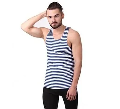 Soviet Russian  Army VDV / Sailor Style Striped T-Shirt Tank Vest Top Telnyashka • $16.99