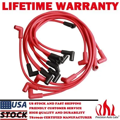 8mm Spark Plug Wire Set Super Stock For GM 5.0L 5.7L 6.6L 1974-1988 350/305cid • $33.99