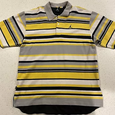 Vintage Air Jordan Striped Polo Mens XL Oversized Mesh Inner Y2K • $14.99