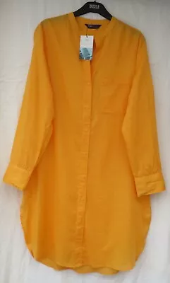 Ladies Marks And Spencer Clementine Beachwear Long Shirt Blouse Size M • £14.50