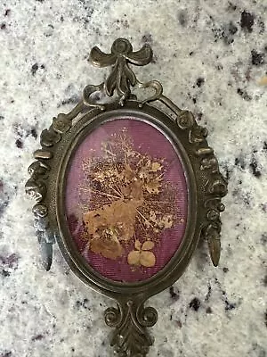 Vintage Antique Brass  Frame Floral Made In Italy • $15