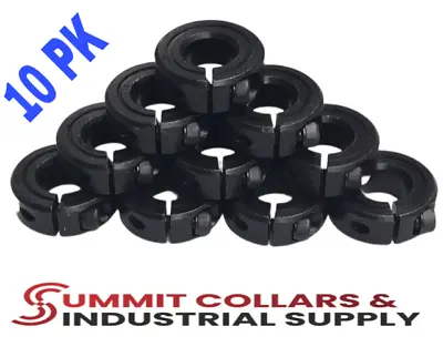 1/4  Inch Single Split Shaft Stop Collar (10 PCS) - Black Oxide Finish FREE SHIP • $13.87