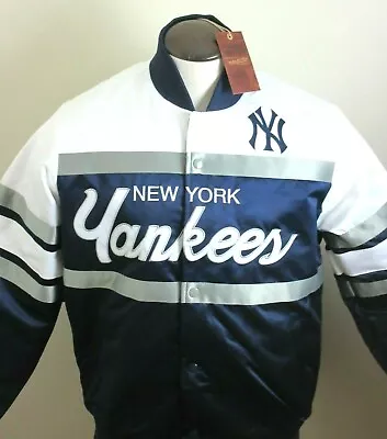  Mitchell & Ness New York Yankees Men's Satin Special Script Snap Up Jacket NWT • $99