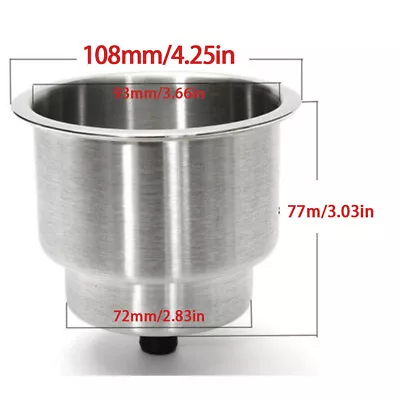 2PCS Stainless Steel Cup Drink Holder Marine Boat RV Camper Car Drinking Holder • $14.69