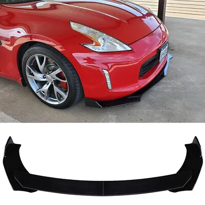 For Nissan 370Z 350Z Front Bumper Lip Spoiler Splitter Body Kit Glossy Black JQ • $79.09