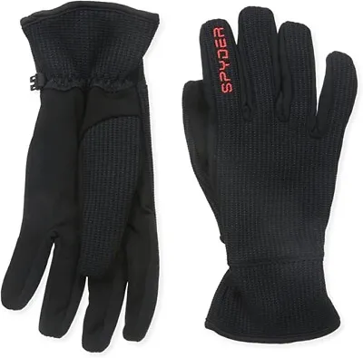 Spyder NWT M Men's Black Core Conduct Touchscreen Compatible Sweater Gloves • $17.09