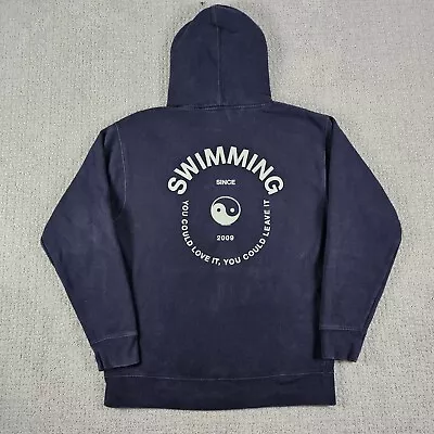 Mac Miller Swimming Hoodie Pullover Mens Size S Blue Yin Yang Independent Tag • $45