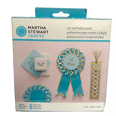 Martha Stewart Crafts Cut & Fold Punch Kit Cove Straight Line 3.5  Or 6  Circle • £12