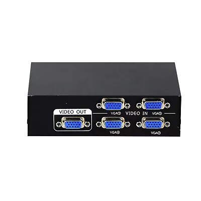 New 4 Port VGA Switch Video Selector Switcher 4 In 1 Out VGA Switcher Box • $13.04