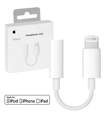 Adapter For IPhone To 3.5mm Jack Connector Cable Headphone Aux All IOS Devices • £2.85