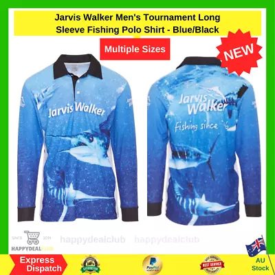 $23.79 • Buy Fishing Shirt Long Sleeve Polo W/ Collar Jarvis Walker Tournament Jersey UPF30 