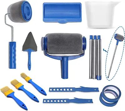 Paint Roller Kit Decorate Runner Tool Painting Brush Set 15 Pcs Blue NEW • £37.51