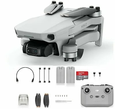 DJI Mini 2 Drone Ready To Fly 2 Battery Bundle And Memory -Certified Refurbished • $339