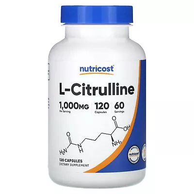 L-Citrulline 1000 Mg 120 Capsules (500 Mg Per Capsule) • $15.25