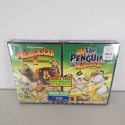 Madagascar Escape 2 Africa & Penguins Of Madagascar Double DVD Pack- NEW Sealed • $14.95