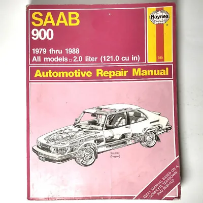 Haynes 980 Saab 900 1979-88 All Models 2.0 Liter Automotiver Repair Manual • $6.75