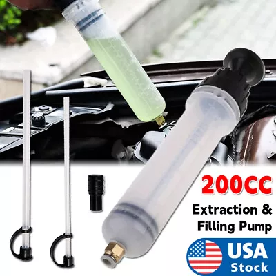 200CC Oil Fluid Extractor Filling Pump Manual Suction Vacuum Fuel Car Transfer • $14.99