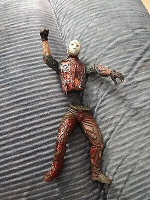 Jason Voorhees Movie Maniacs Goes To Hell Action Figure Friday 13th Bloody Broke • $15