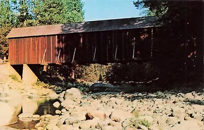 Wawona Covered Bridge Yosemite Mariposa County CA Vintage PC • $4.50