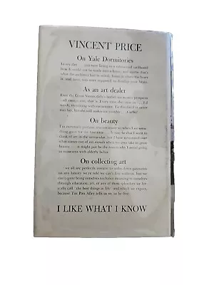 I Like What I Know - A Visual Autobiography Vincent Price 1st Ed. 1959  • $20