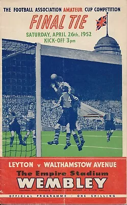 FA AMATEUR CUP FINAL 1952 Leyton V Walthamstow Avenue • £7.99