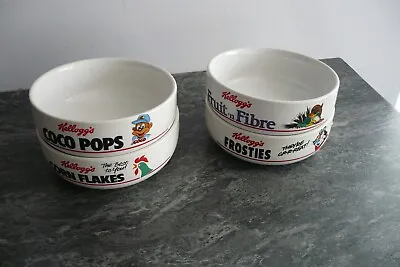 £19.99 • Buy Vintage Kellogs Cocopops/cornflakes/frosties/fruit & Fibre Bowls X 4