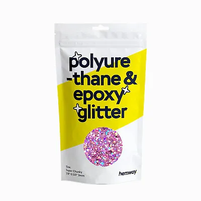 Hemway Polyurethane & Epoxy Resin Glitter - Super Chunky 1/8  0.125  3mm (100g) • £8.95