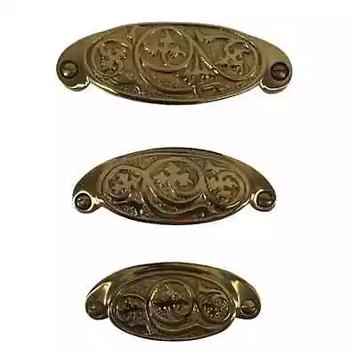 Ornate Brass Bin Pull - The Rochester • $9.84