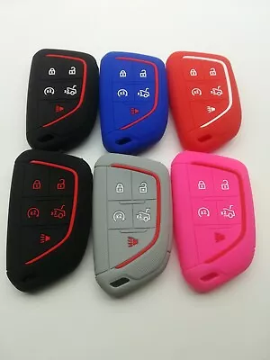 Silicone Fob Remote Key Case Cover For 2020 2021 2022 Cadillac CT4 Cadillac CT5 • $6.99