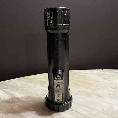 Vintage Air Force USAF Black Plastic Military Flashlight With Clip • $25