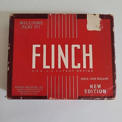 Vintage 1938 Flinch Card Game By Parker Brothers Vintage  New Edition  • $8.99