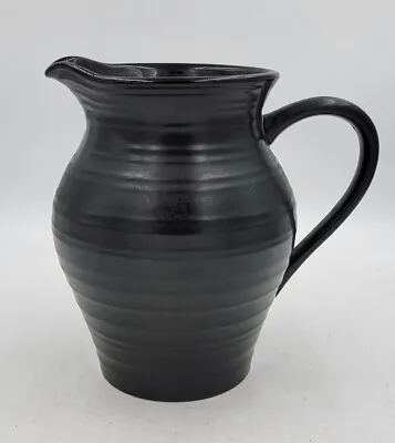 Mikasa Swirl Black KT341 Pitcher Stoneware Earthenware • $64.81