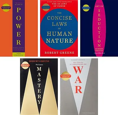 Robert Greene Collection 5 Books Set - [CONCISE]] Seduction Power Mastery War • $45.90