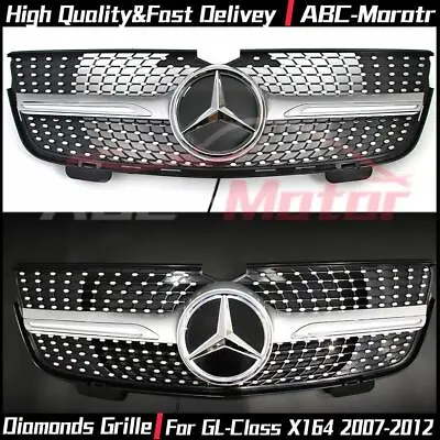 Dia-monds Style Grille W/LED Mirror Emblem For Benz GL-Class X164 2007-12 GL350 • $177.99