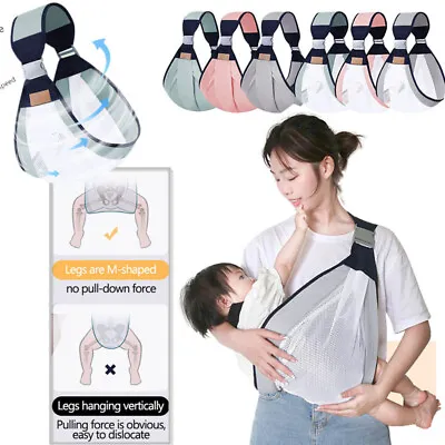£8.80 • Buy Front Sling Wrap Breathable Newborn Ergonomic Backpack Lightweight Baby Carriers