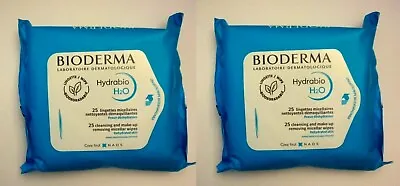 $12 • Buy 2 Packages Of Bioderma Hydrabio H2O Wipes, 50 Ct Total (06/2022)